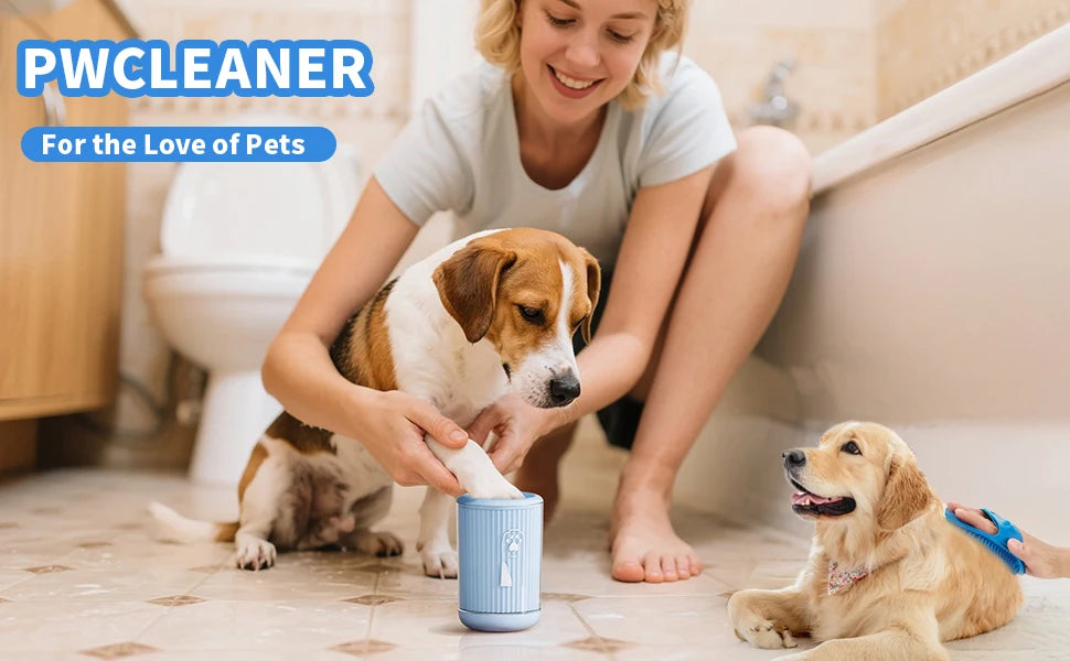 Dog paw cleaning cup, soft silicone combs, portable foot washer for outdoor pets, paw cleaning brush, quick wash foot cleaning b