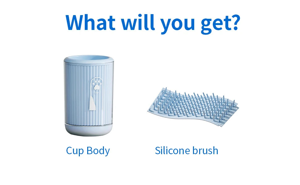 Dog paw cleaning cup, soft silicone combs, portable foot washer for outdoor pets, paw cleaning brush, quick wash foot cleaning b